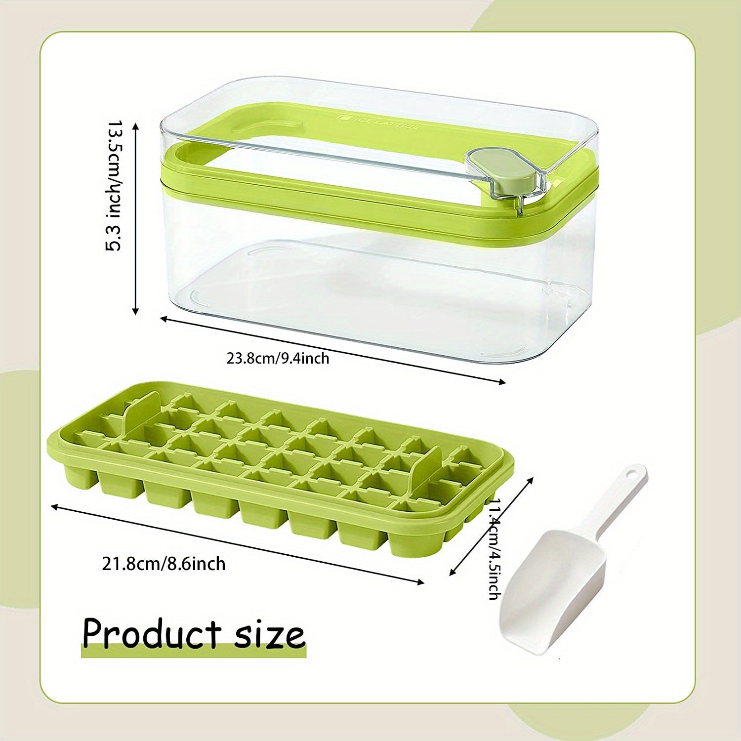 Ice Cube Set with Storage and Scoop